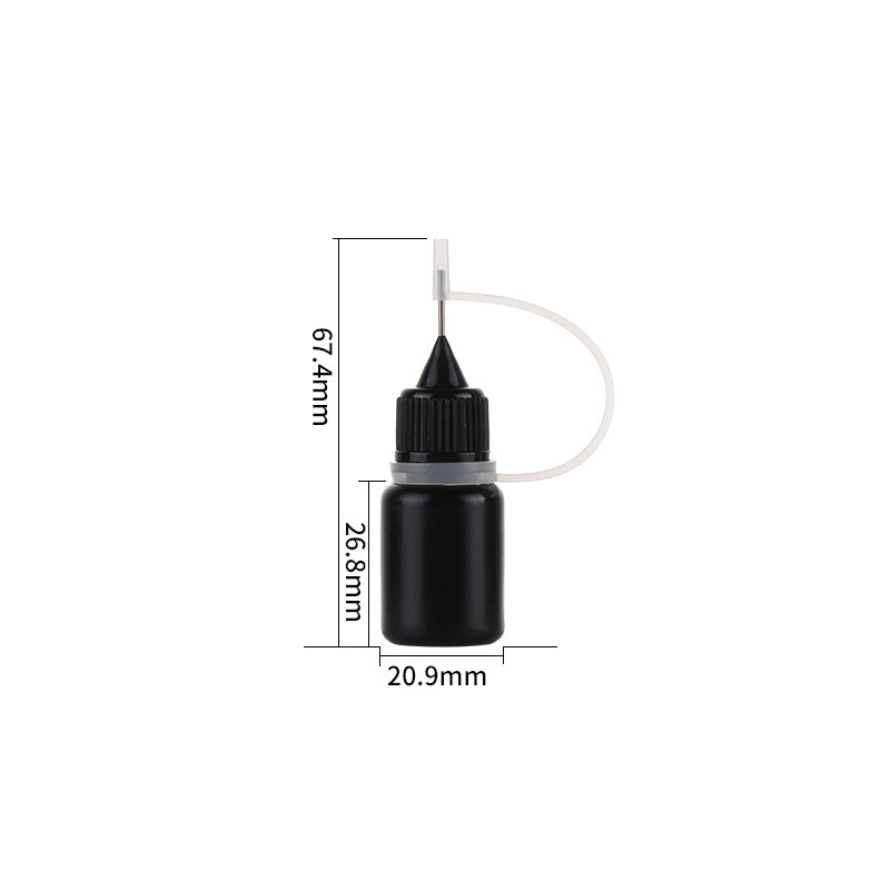 Anillo vacío de Ejuice Vape Juice Bottle Light Resistant Silicone del PE de la aguja de la extremidad negra del casquillo