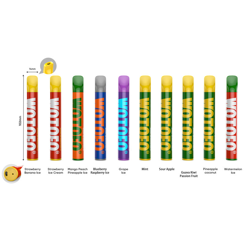 La vaina disponible Vapes Wotofo Mini+ 800 sopla pluma electrónica del vaporizador de la batería de 2.8ml 500mah