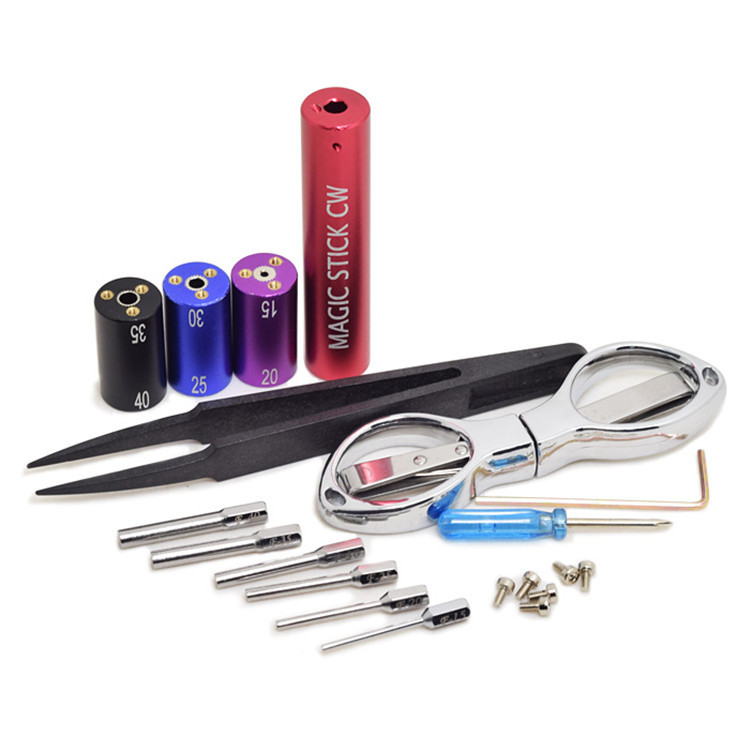 Los accesorios electrónicos del cigarrillo arrollan el equipo de herramienta de la devanadera de Vape DIY Vaping que el ohmio sub equipa las pinzas 6 - en - 1