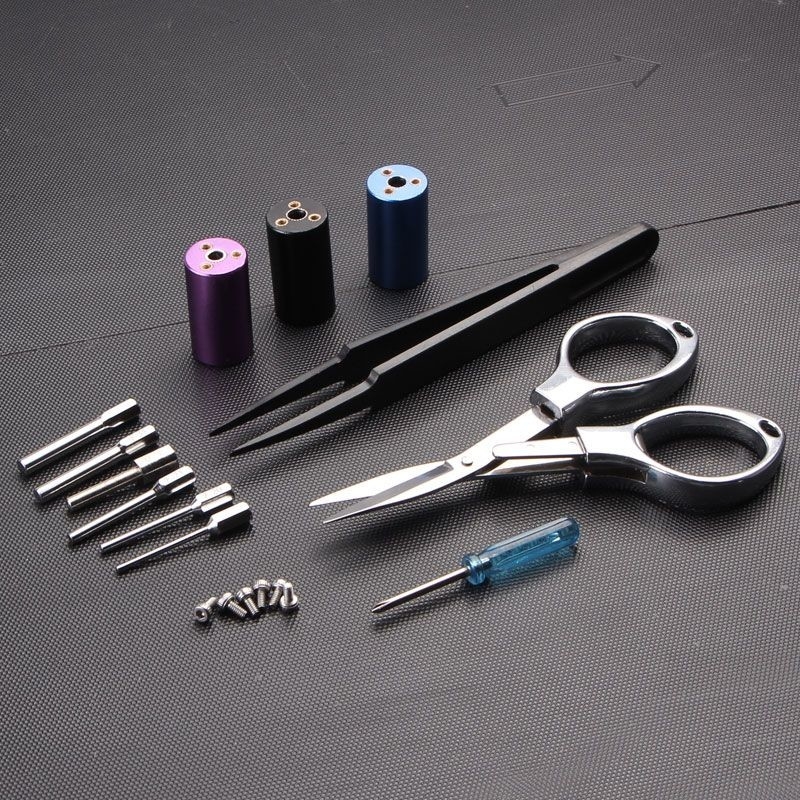 Los accesorios electrónicos del cigarrillo arrollan el equipo de herramienta de la devanadera de Vape DIY Vaping que el ohmio sub equipa las pinzas 6 - en - 1