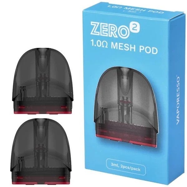 2 piezas de malla 1.0ohm Vaporesso Zero 2 Cartucho Visible Pod PTF Sistema de llenado