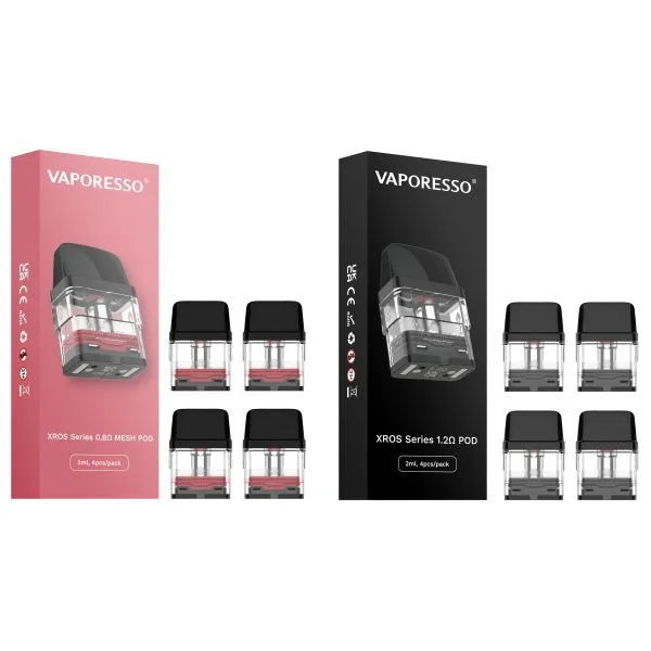 Equipo compatible de la vaina de la serie de Xros TPD del cartucho de Vaporesso Xros de la versión estándar de las vainas 2ml 4pcs