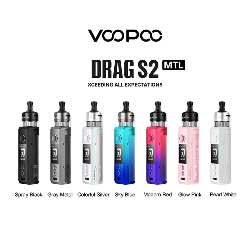 El kit Voopoo Drag s2 Pod Mod 60w con cartucho PnP X DTL / MTL 2500mAh 5ml