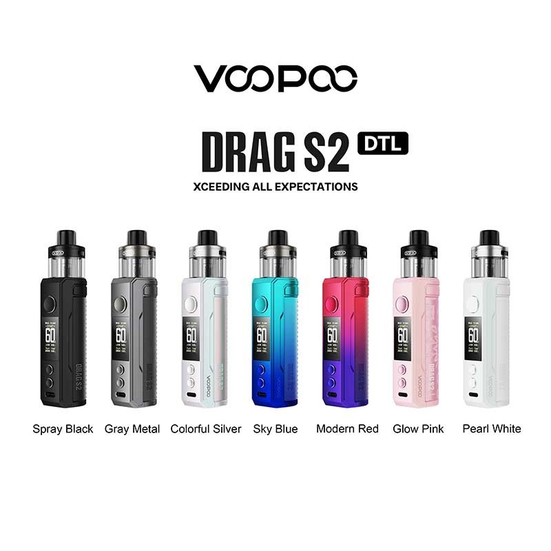 El kit Voopoo Drag s2 Pod Mod 60w con cartucho PnP X DTL / MTL 2500mAh 5ml